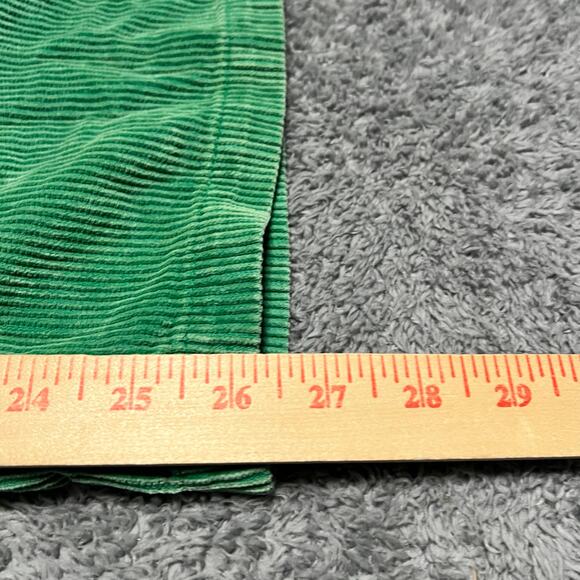 BDG Corduroy Pants Womens 27 (27x26.5) Green High Rise Wide Leg Cotton Cropped - Picture 10 of 11